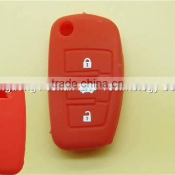 Factory directly silicone key cover for 3 button colorful remote car key fob case bag protective silicone cover