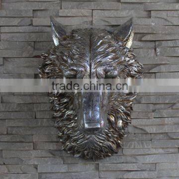 Home decoration OEM custom resin wolf sculpture