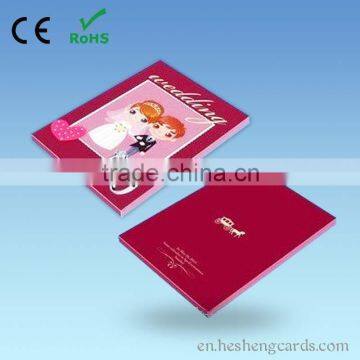 Best Selling lcd video muslim wedding cards with 650mAh built-in battery