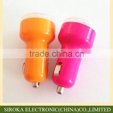 Promotional 12V dc usb car charger universal dual USB in car charger for Android mobile phones