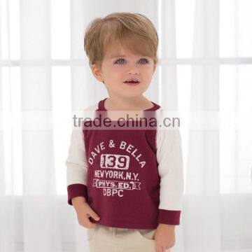 DB465 dave bella 2014 spring 100% cotton striped babi outwear baby clothes baby T-shirt