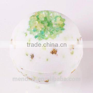 Mendior Lover white bath fizzer/bomb flower bath salt bubble gift weddiing customized 30 g to 200 g