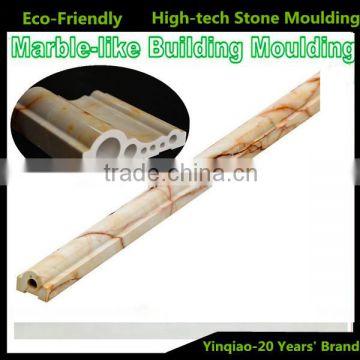 High-Tech Stone Polymer Material Water Resistance Colorful Marble Effect Mouldings