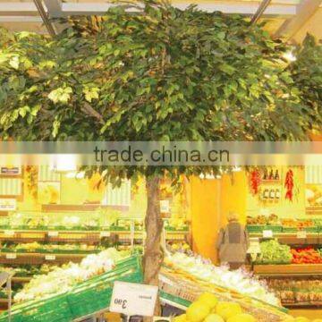 Supermarket Decor Real Wood Trunk Artificial Tree