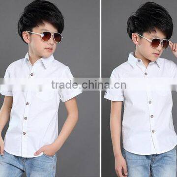 China Manufacturers Fashion Clothes Plain Boys Fashion Dress Top Shirt photo-2