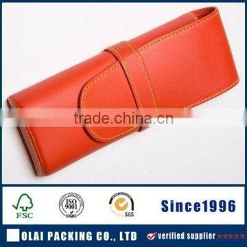 Orange pen leather gift case in shenzhen