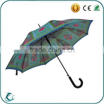 high quality full printing special design straight umbrella for sell