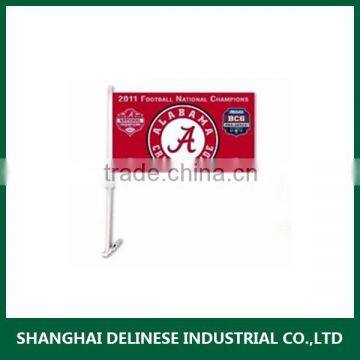 polyester car window flag with plastic pole