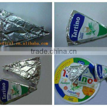 Lacquered cheese aliminum foil package