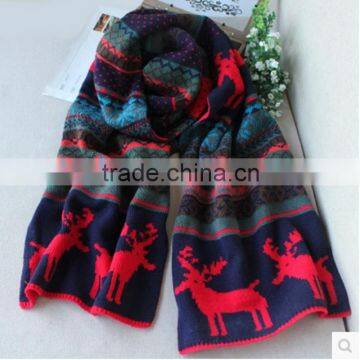 100% Acrylic Chunky Jacquard Double Knitted Scarf photo-4
