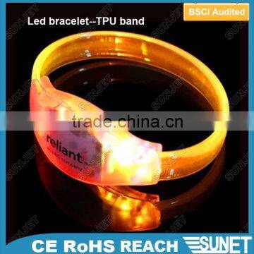 China wholesale plastic blinking bracelet TPU material