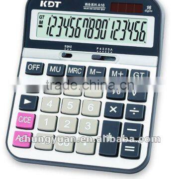 16 digits desktop electronic calculator Keys with double route display design A16