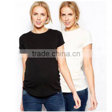 Wholesale maternity blank shirt in organic cotton