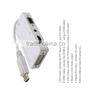 DP to VGA /DVI and HD MI 3 in 1 Adapter With Audio photo-2