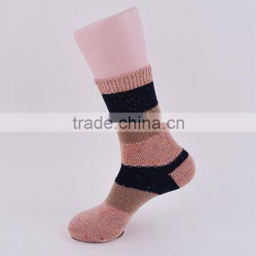 96N double cylinder lady marl yarn casual crew socks wholesale