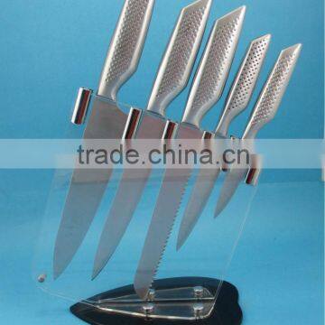 Acrylic rest kitchen knife set