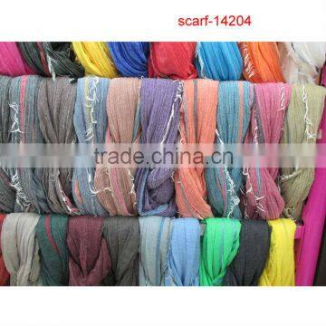 wide solid color cotton scarf