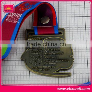 Zinc Alloy Bronze Plating Heart Shaped Medals With Ribbon photo-3
