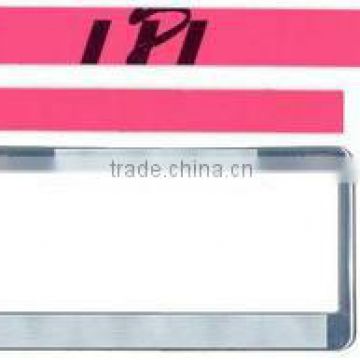 Outrageous Pink Background with Black Letters License Plate Frame Strips