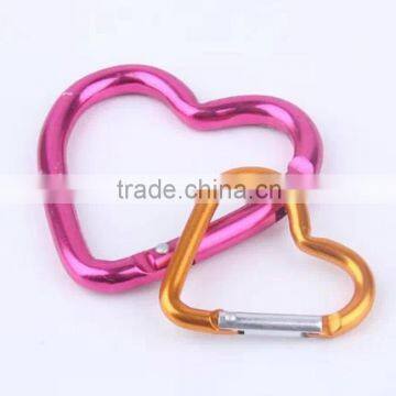 Best selling factory direct heart shape swivel carabiner hook