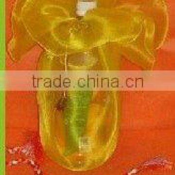Organza fabric wine bottle wrapper