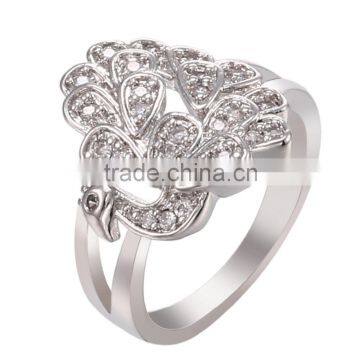 Sparkling Women Luxury Phoenix Shape Inlay Rhinestone Ring for Banquet Girlfriend Gift photo-3