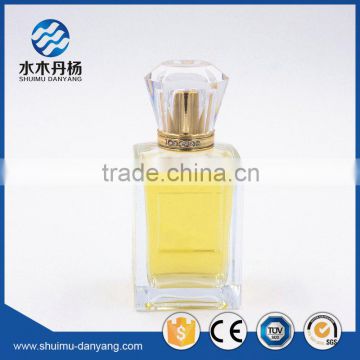 100ml square clear empty glass perfume bottle