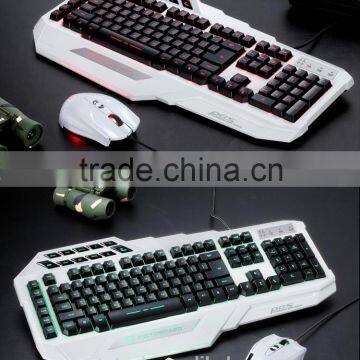 S1000 Gaming Water-proof Programmable 10 Shortcut Key/7 Color Backlit keyboard And 2500DPI Mouse Combo