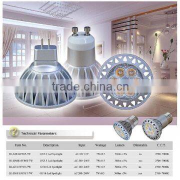 230v Lampe Led Gu5.3 7w Tuv gs ce Led Spot Light White Supplier's Choice photo-2
