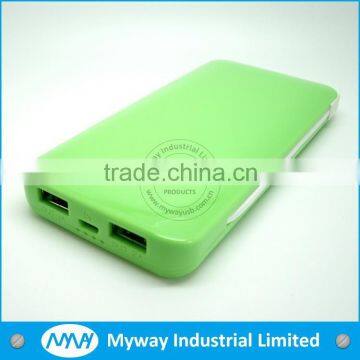 OEM manufacture ultra thin battery cel power bank / rohs mobile power bank with usb 2.1A