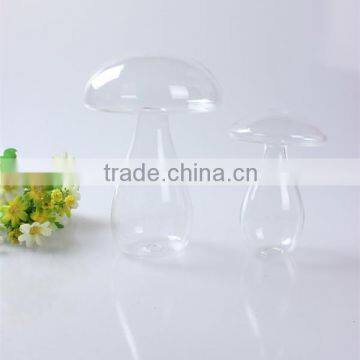 China Manufacturer Promotional Decorative Unique Mushroon Shape Tree Hanging Hand Blown Glass Home Decoration