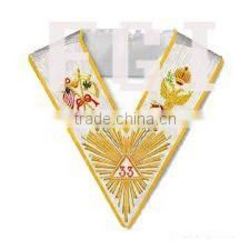 Hand Embroidered Bullion Regalia Masonic Apron