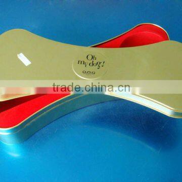 Dog Bone Shaped Tin Box