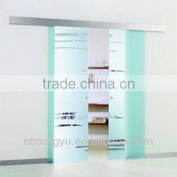 Aluminum brief design glass sliding doors