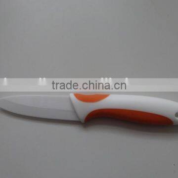 3" Herbs Knife, Ceramic Fruit Knife with white and orange colorful handle