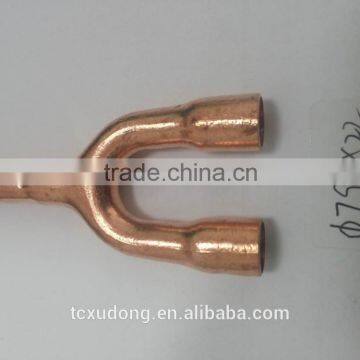 Y branch copper pipes fittings for air conditional