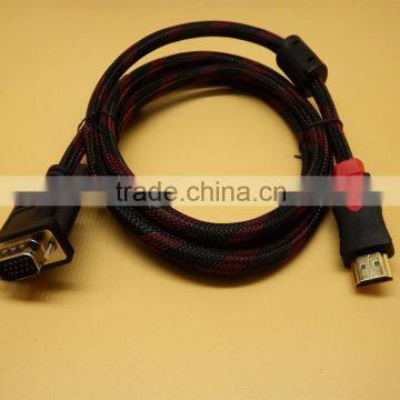 Custom 15 pin female vga to male hdmi cable gold plated 1.5m