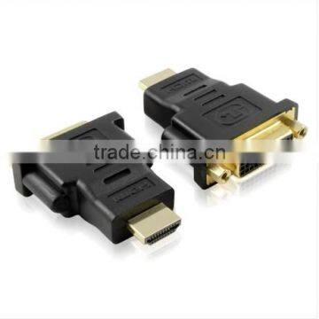 Hot Sale Gold Plated Female to Male DVI to HDMI Adapter Black