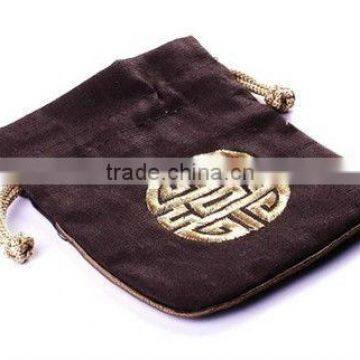 Small Drawstring Canvas Jewelry Pouch Bag photo-6