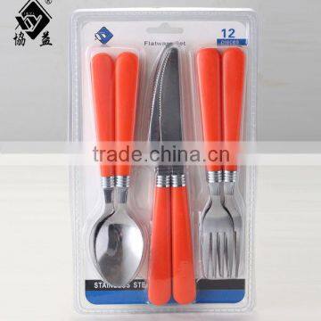 Color Plastic Fork and Spoon Set