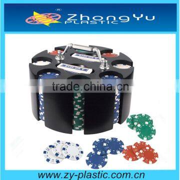 plastic holder with poker chips