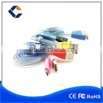 Sync Charger Led Usb Cable Micro Phone Led Usb Cable For Charger, High Quality Led Phone Cable