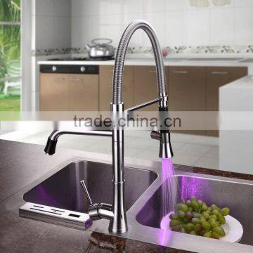 LED Chrome Commercial Style Pre Rinse Kitchen Faucet with Pot Filler 1020-CP