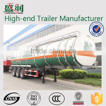 Best Selling 3 Axles 50cbm Carbon Steel Petrol Liquid Tanker Transporter Trailer / Fuel Oil Liquid Tank Semi Trailer for Sale photo-2
