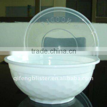 PS disposable microwave crystal bowl/plastic food container with lid