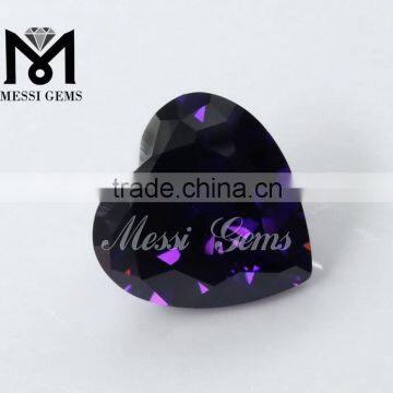 Messi Gems Top Quality Heart Cut Amethyst Cubic Zirconia Bangkok