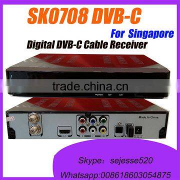 Singapore cable receiver HD STB built-in CAS SK0708 DVB-C