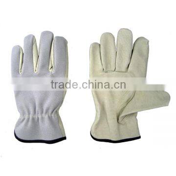 Pig grain leather palm split leather back driver glove working glove