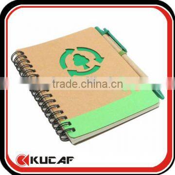 Promotional Spiral Kraft Notebook with pen