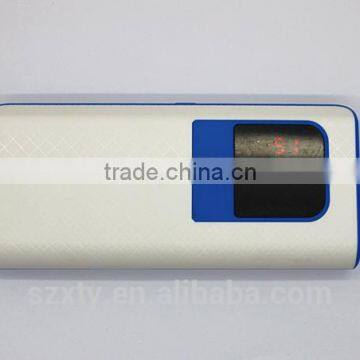 2016 alibaba china market 12000mah power bank with LCD screen and LED torch